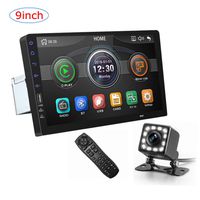 CarThree 9 Inch Single Din Car Stereo HD 1080P Car Radio Touch Screen with Rear View Camera Mirror Link Bluetooth FM Radio Tuner AUX/USB/Car MP5 Player