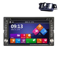 6.2 inch Car DVD Player TouchScreen GPS Navigation Palyer support Blutooth/ Mp3/mp4/ Wifi/ FM/AM Car Stereo with Free Back Camera