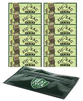 Zig Zag Organic Hemp 1 1/4 Rolling Papers (12 Packs) with Leaf Lock Gear Smell Proof Pouch
