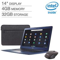 Latest_Acer 14" FHD (No Touch) Chromebook Laptop, Intel Celeron N3160 Processor, 4GB RAM, 32GB SSD, Webcam, Wireless+Bluetooth, HDMI, Chrome OS, Aluminum Chassis, Bonus Acer Wireless Mouse, Sleeve