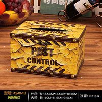 T-ZJHC European Creative Retro Tissue Box Home Room Bedroom Napkins Tray Living Room Coffee Table Storage, Rose red