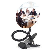 Eapele 5.5" Clip On Office Desk Security Mirror Convex Round for Cubicle Computer Monitor Personal Safety