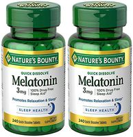 Melatonin 3 mg, 2 Bottles (240 Count)