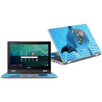 MightySkins Skin Compatible with Acer Chromebook Spin 11" CP311 - Dolphin | Protective, Durable, and Unique Vinyl Decal wrap Cover | Easy to Apply, Remove, and Change Styles | Made in The USA