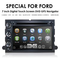 hizpo 7 Inch Car Radio Stereo Digital Touch Screen GPS Navigation Bluetooth WiFi Mirrorlink SWC Car DVD Player Compatible for Ford