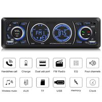 Car Stereo with Bluetooth Single Din Car Stereo Car Radio Car Audio Player Support Phone Fast Charge USB SD Card AUX in with Wireless Remote Control