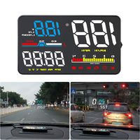 Qianbao Head-Up Display Car HUD 5" Windshield Screen Projector with OBD II/EU OBD Interface Plug