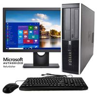 HP Elite 8100 Desktop Computer Package - Intel Core i5 3.2-GHz, 8GB RAM, 500GB Hard Drive, 19 Inch LCD, Keyboard, Mouse, DVD, WiFi, Windows 10 Professional (Renewed)