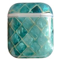 PHEZEN AirPods Case,Case for AirPods 2 & 1 Marble Case Cover,Women Girls Bling Glitter Shell Design Soft TPU Silicone Cover Shockproof Protective Case for AirPods 2 & 1 Earphone,Green