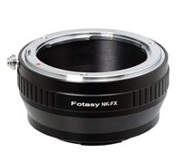Fotasy Copper Nikon Lens to Fuji X Adapter, Nikon F Mount to X Mount Adapter, Compatible with Fujifilm X-Mount X-Pro1 X-Pro2 X-E1 X-E2 X-E3 X-A5 X-M1 X-T1 X-T2 X-T3 X-T10 X-T20 X-T30 X-H1 Cameras