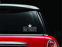 CCI in Cannabis We Trust Funny Decal Vinyl Sticker|Cars Trucks Vans Walls Laptop| White |7.5 x 4.25 in|CCI1155