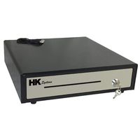 HK SYSTEMS 16""Stainless Steel" Front Heavy Duty POS"USB" Interface Cash Drawer with 5Bill/5Coin (Black)"NO Compatibility with Square POS System for Now"