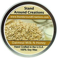 Premium 100% All Natural Soy Wax Aromatherapy Candle - 6oz Tin - Oatmeal Milk & Honey: A rich blend of oatmeal, farm fresh milk and a dollop of honey.