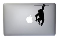 Hanging Chimp Vinyl Decal for MacBook, Laptop or Other Device 5 Inch (Black)