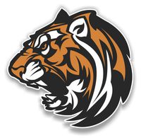 Tiger Mascot Vinyl Decal Bumper Sticker for Laptops Cars Trucks Windows Etc.