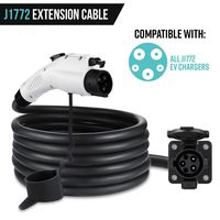 Lectron 20ft/6m J1772 Extension Cable Compatible with All J1772 EV Chargers - Flexible Charging for Your Electric Vehicle