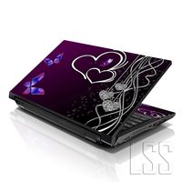 LSS 15 15.6" Laptop Skin Cover with Purple Heart Pattern for HP Dell Lenovo Apple Asus Acer Compaq-Fits 13.3" 14" 15.6" 16" (2 Wrist Pads Free)