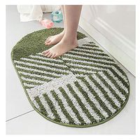 GHHZZQ Bathtub Mat Non-Slip Massive Water Absorption No Fading Superfine Fiber Foot Pad Household Oval Bathroom Rugs, 3 Colors, 1.8 cm Thick, 2 Sizes (Color : A, Size : 40x60cm)