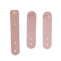 UKCOCO 3pcs PU Leather Data Cable Ties Wire Management Earphone Cable Winder Leather Cord Organizer Cord Keeper Organizer (Rose Gold)