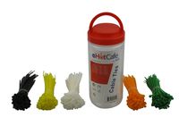 QualGear CT7-MC-500-C Self-Locking Cable Ties, 4-Inch, Assorted, 500/Canister