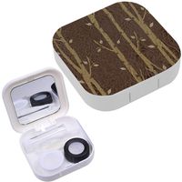 Portable Contact Lens Case Box Travel Kit Mirror + Bottle + Tweezers Container Holder [ Decorative Trees Alley Interior ]