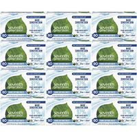 Seventh Generation Fabric Softener Sheets, Free & Clear, 80 Count, Pack of 12 (Packaging May Vary)