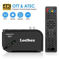 Leelbox Android TV Box, 1080P ATSC Converter Box for Recording PVR, USB Multimedia Playback, Web Browsing, Support 2.4G WiFi/3D/H.265 Video Decoding (Gold Version)