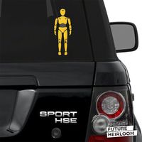 Crash Test Dummy - 7" high printed decal - For cars, trucks, SUVs and more!