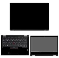decalrus - Protective Decal Black Skin Sticker for Lenovo ThinkPad Yoga X380 (13.3" Screen) case Cover wrap LEthkpadYoga_X380-90