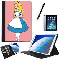 LJX 2019 iPad Air 3 10.5 Case 2017 iPad Pro 10.5 inch Cover PU Leather Wallet Kickstand Flip Mickey Mouse Cover Card Slots Protective Flip Shockproof Heavy Duty Shell for 10.5 Inch 2019/2017#B
