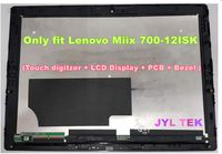Replacement 12" (2160x1440) LCD Screen IPS LED Display + Touch Digitizer + Bezel Frame Assembly Lenovo Miix 700-12ISK 80QL 80QL0004US 80QL000BUS / ideapad miix 4 5D10K37833