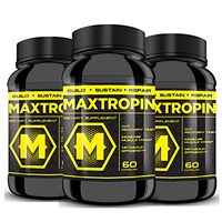 MAXTROPIN - Increase Muscle Mass, Cut Recovery Time, Explosive Workouts! (3 Bottles)
