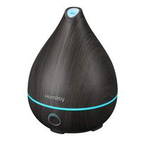 VicTsing Upgraded Mini Oil Diffuser 130ml, Easy to Use Super Quiet Essential Oil Diffuser, Aromatherapy Diffuser with Waterless Auto Shut-Off, 8 Color LED Lights and BPA-Free for Home Office(Black)