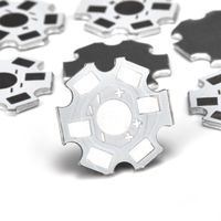 Chanzon 25pcs 1W 3W 5W LED Heat Sink (2 pin White) Aluminum Base Plate Panel PCB Circuit Board Substrate 20mm Star DIY Heatsink Cooling for COB High Power LED Chips Lamp Beads 1/3/5 Watt