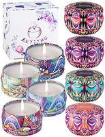 Ahyiyou Scented Candles for Women Aromatherapy Fragrance Stress Relief Candle,Natural Soy Wax Portable Travel Tin Candle, Set Gift of 8