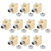 uxcell PCB Mount 2.5mm 3 Pin Socket Headphone Stereo Jack Audio Video Connector PJ201M Yellow 10Pcs