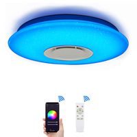 MUMENG LED Ceiling Light Dimmable Color Changing 36W Starlight with Remote Control (Compatible with Amazon Alexa)