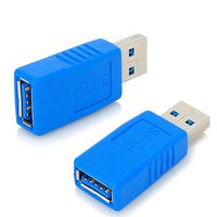 Conwork 2-Pack High-Speed USB 3.0 Male to Female Coupler Type A Extender Connection Adapter