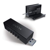 Bionik Giganet Adapter USB 3.0 to Wired Ethernet: Compatible with Nintendo Switch, Fully Hidden In-Dock Size, Gigabit 10/100/1000 LAN Port, High Airflow Grill Pattern