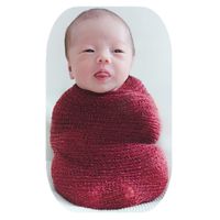 Newborn Baby Photo Props Boy Girls Blanket Backdrop Rainbow Wrap Cloth Photo Shoot Outfits Baby Photography Props (Red Wine)