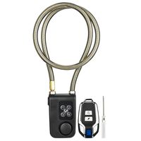 Bicycle Lock, Waterproof 80cm Wire Rope Chain Lock 110dB Alarm Wireless Remote Control Lock for Bike Door