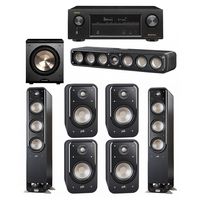 Polk Audio Signature 7.1 System with 2 S60 Tower Speaker, 1 Polk S35 Center Speaker, 4 Polk S20 Bookshelf Speaker, 1 BIC/Acoustech Platinum Series PL-200 Subwoofer , 1 Denon AVR-X1300W AV Receiver