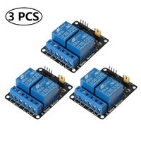 Aokin 3pcs 2 Channel DC 5V Relay Module for Arduino UNO R3 DSP ARM PIC AVR STM32 Raspberry Pi with Optocoupler Low Level Trigger Expansion Board