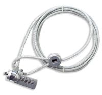 HAWK Computer Lock With 4 Digit Combination & Steel Cable - TZ7332