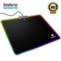 Asiahorse 14.8x11.9 Inches Waterproof RGB Gaming Mouse Large Hard Pad for Gamer (Black)