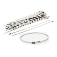 Uxcell Sprayed Cable Tie Band Clamp, 10-inch Long 4.6mm Wide, 50pcs