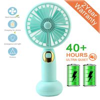 SUN RAIN Mini Handheld Fans, Portable Electric Music Fan USB Desk Fan Rechargeable Battery Powered Fan with BT for Home, Office, Camping and Travel (Blue)