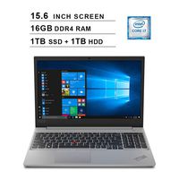 Lenovo 2019 ThinkPad E590 15.6 Inch FHD 1080p Laptop (Intel 4-Core i7-8565U up to 4.6 GHz, 16GB RAM, 1TB SSD (Boot) + 1TB HDD, Intel UHD Graphics 620, Bluetooth, WiFi, HDMI, Win 10 Pro) (Silver)