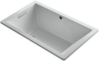 KOHLER K-1848-95 Underscore 60-Inch x 36-Inch Drop-In Bath with Reversible Drain, Ice Grey
