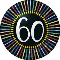 7 inch One More Candle 60th Birthday Disposable Paper Plates